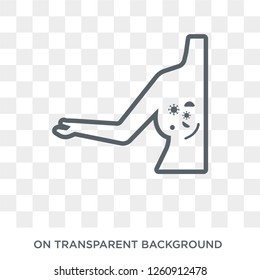 Tumor icon. Trendy flat vector Tumor icon on transparent background from Diseases collection. High quality filled Tumor symbol use for web and mobile