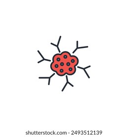 Icono de tumor. Vector.Icono de estilo lineal editable.Símbolo para usar Diseño web,logotipo.Ilustración de símbolo.