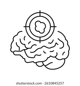tumor removal line icon vector. tumor removal sign. isolated contour symbol black illustration