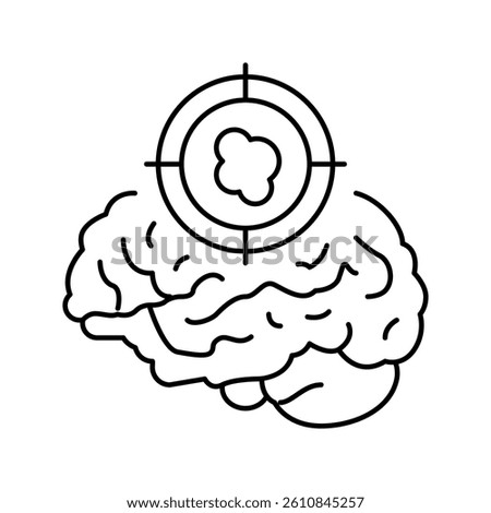 tumor removal line icon vector. tumor removal sign. isolated contour symbol black illustration