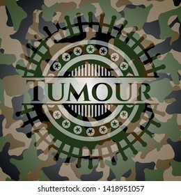 Tumour on camo pattern. Vector Illustration. Detailed.