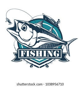 Tuna Big Fishing Logo Illustration Tuna Stock Illustration 1066524728