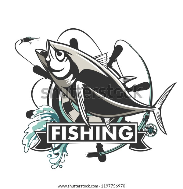 Tuna Big Fishing Logo Illustration Tuna Stock Vector (Royalty Free ...