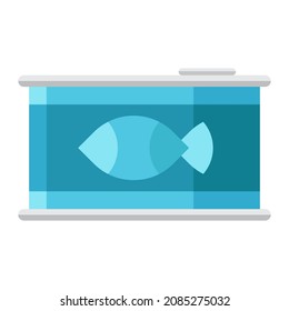 tuna can flat clipart vector illustration