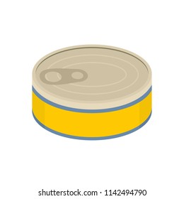 Tuna can icon. Flat illustration of tuna can vector icon for web isolated on white