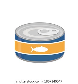 Tuna can isolated icon. Vector eps 10