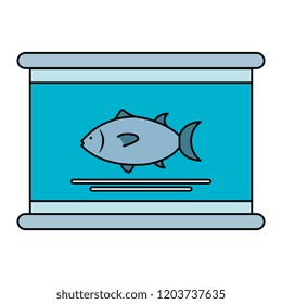 tuna canned sea food icon