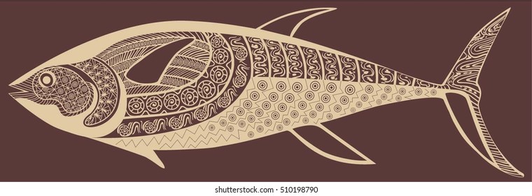 Tuna, decorative graphics