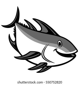 Tuna Diving Illustration