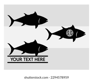 Tuna, Tuna Fish, Big Tuna, Fishing, Tuna Cut file, Clipart, Svg, Silhouette Fish, Outline, Eps, Cut file