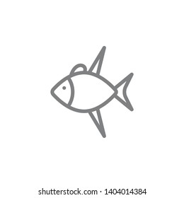 Tuna, fish icon. Element of beach holiday icon. Thin line icon for website design and development, app development. Premium icon