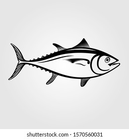 Tuna fish icon isolated on white background. Vector illustration