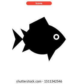 tuna fish icon isolated sign symbol vector illustration - high quality black style vector icons
