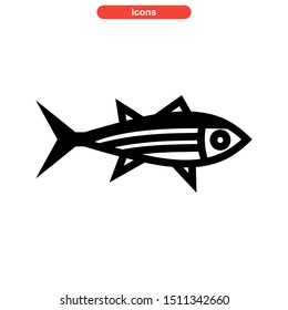 tuna fish icon isolated sign symbol vector illustration - high quality black style vector icons
