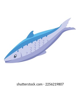 Tuna fish icon isometric vector. Herring seafood. Pacific food