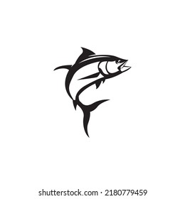 tuna fish icon logo vector design template