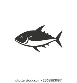 Tuna fish Icon on White Background - Simple Vector Illustration