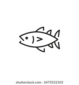 Tuna fish icon. Simple tuna fish icon for social media, app, and web design. Vector illustration.
