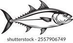Tuna Fish: Iconic Sea Predator for Fishing, Culinary, and Marine Illustrations