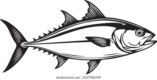 Tuna Fish: Iconic Sea Predator for Fishing, Culinary, and Marine Illustrations