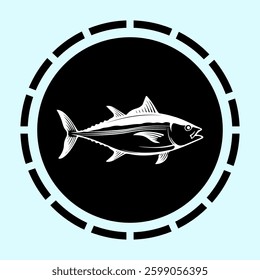tuna fish illustration icon vectors