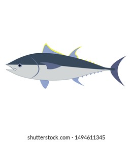 Tuna Fish Illustration On White Background Stock Vector (Royalty Free ...