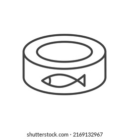 Das Thunfisch-Logo kann eine Konturgrafik darstellen. Lachs-Thunfisch-Linie Symbol für Meeresfrüchte Logo