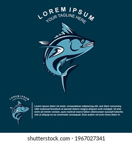 Design-Vorlage für Thunfisch-Logo Logo des Fischereiclubs.