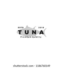 tuna fish logo emblem label seafood vector icon