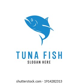 Tuna fish logo emblem label seafood vector icon Vector