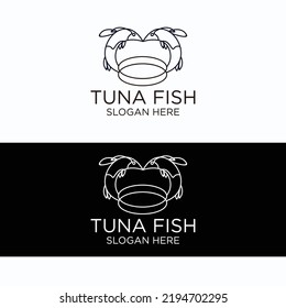 Tuna fish logo icon vector image