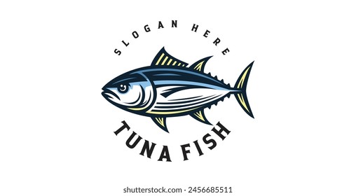 tuna fish logo on white background