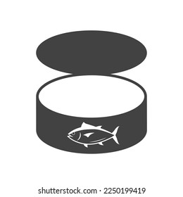 Das offene Thunfisch-Logo kann eine Konturgrafik darstellen. Lachs-Thunfisch-Linie Symbol für Meeresfrüchte Logo