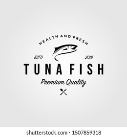 Tuna Fish Logo Premium Vintage Retro Stock Vector (royalty Free 