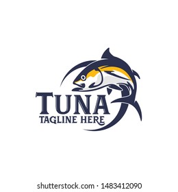 Tuna fish logo template vector. Fish as a food for logo template