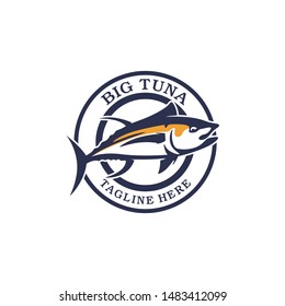 Tuna fish logo template vector. Fish as a food for logo template