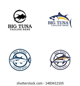 Tuna fish logo template vector. Fish as a food for logo template