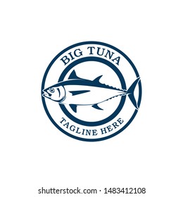 Tuna fish logo template vector. Fish as a food for logo template