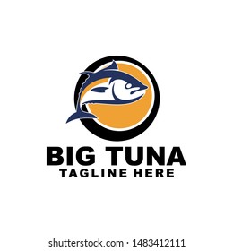 Tuna fish logo template vector. Fish as a food for logo template