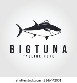 Tuna fish logo template vector. Fish as a food for logo template