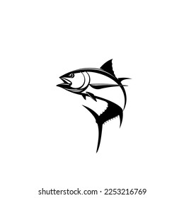 Tuna Fish Logo. Unique and Fresh Tuna Fish jumping out of the water. Great to use as your tuna fishing activity. 