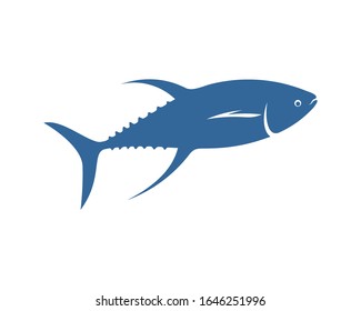 Tuna fish logo vector design template, Silhouette Tuna fish logo, Illustration
