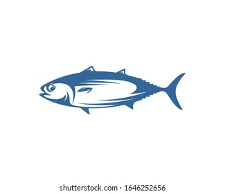 Design-Vorlage für die Vektorillustration von Thunfischen, Silhouette Thunfisch-Logo, Illustration