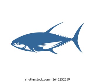 Tuna fish logo vector design template, Silhouette Tuna fish logo, Illustration