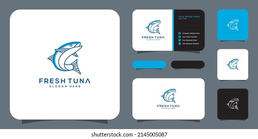 Tuna Fish Logo Vector Design And Business Card