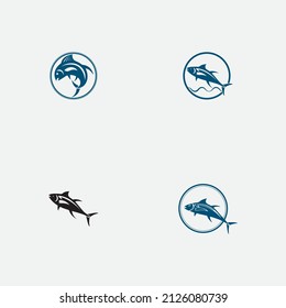 logotipo de pez atún ilustración de vector diseño logotipo