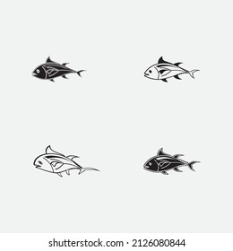 tuna fish logo vector illustration design icon logo template