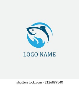 tuna fish logo vector illustration design icon logo template