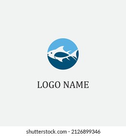 logotipo de pez atún ilustración de vector diseño logotipo