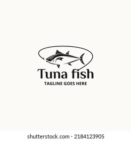 Tuna fish logo- vector illustration, tuna fish emblem design on white background. Suitable for your design need, logo, illustration, animation, etc.